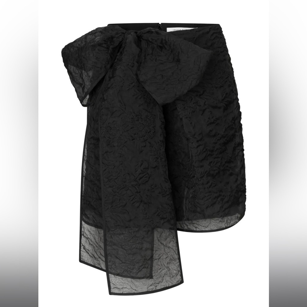 NWT Cecilie Bahnsen Gigi matelassé-effect skirt Size 2 Black - Picture 12 of 13